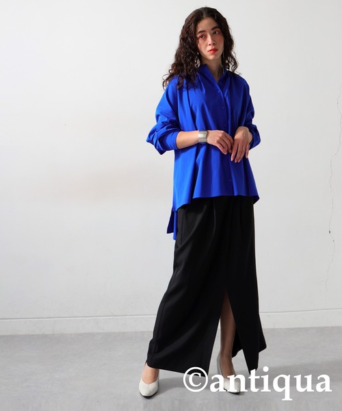 「antiqua」 「patterntorso」長袖ブラウス P オフホワイト レディース_画像9