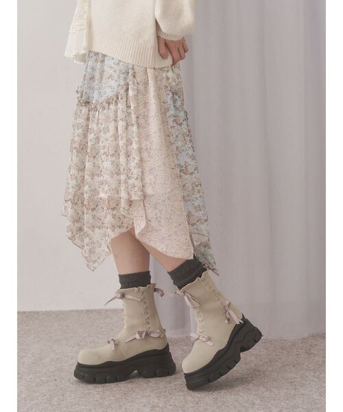 merry jenny（メリージェニー） スカート floralイレギュラーヘム