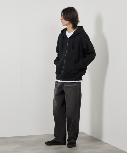 NAVY パーカー 「NAVY/ネイビー」 裏毛ZIPフーディー ユニセックス