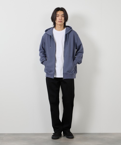 NAVY パーカー 「NAVY/ネイビー」 裏毛ZIPフーディー ユニセックス