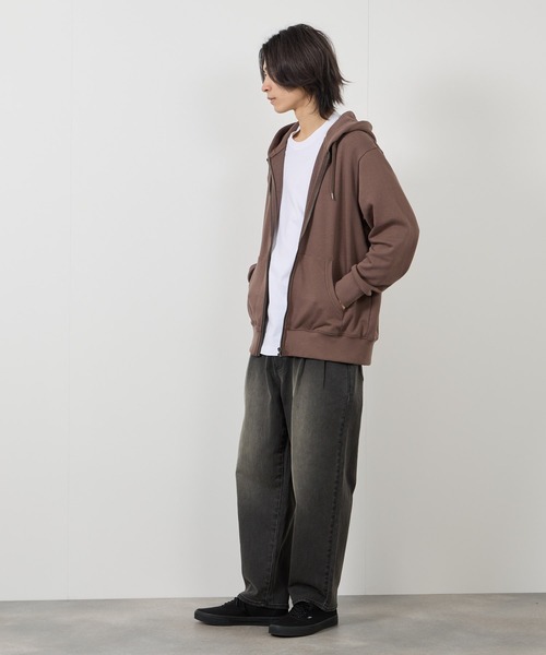 NAVY パーカー 「NAVY/ネイビー」 裏毛ZIPフーディー ユニセックス
