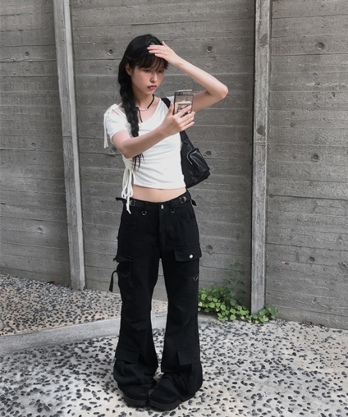 「anyonemore」 カーゴパンツ SMALL ブラック レディース