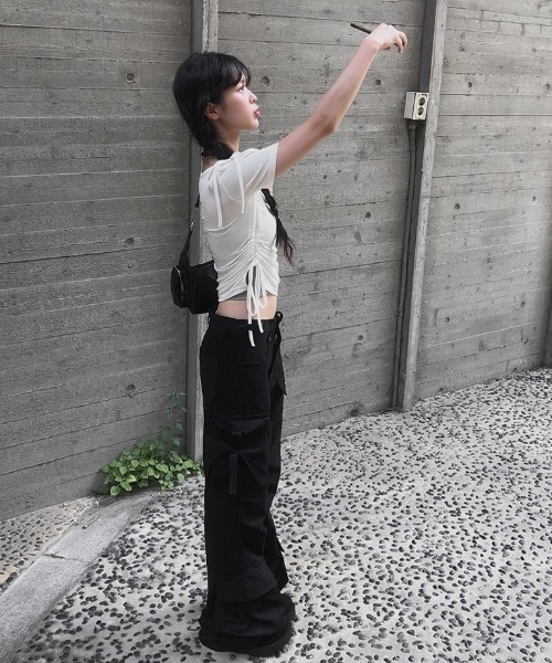 「anyonemore」 カーゴパンツ SMALL ブラック レディース