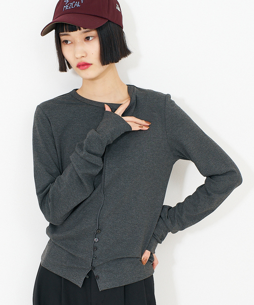 NOMINE（ノミネ） tシャツ フロントラインスリット ロンT レディース