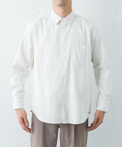 アーバンリサーチ ホワイトシャツ アーバンリサーチ ドアーズ URBAN RESEARCH DOORS 裏起毛オックス