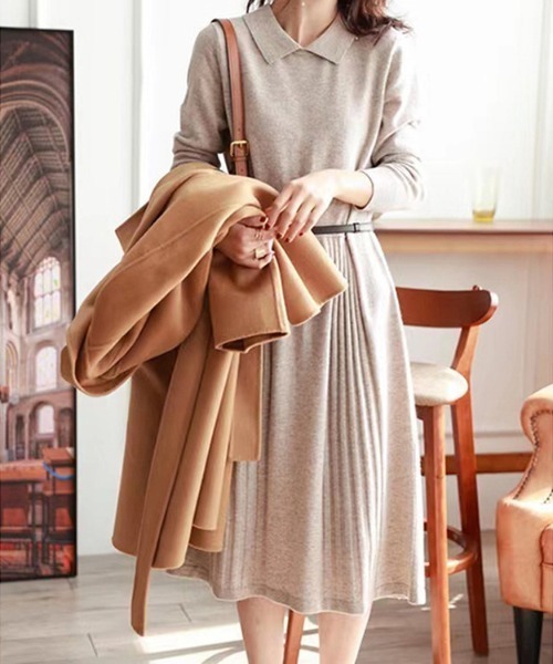 ワンピース 襟付きニットワンピース : ZOZOTOWN Yahoo!店 - 通販