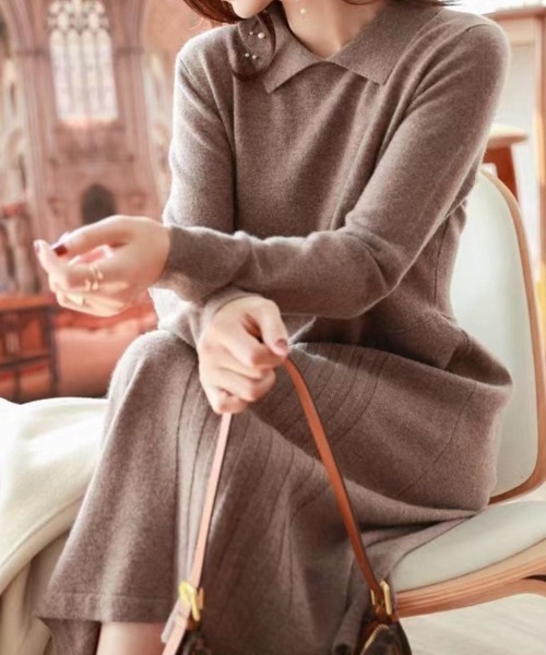 ワンピース 襟付きニットワンピース : ZOZOTOWN Yahoo!店 - 通販