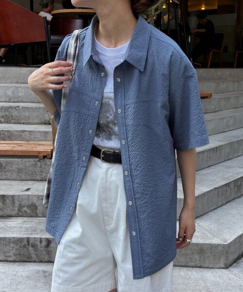 「CIAOPANIC TYPY」 半袖シャツ LARGE チャコールグレー レディース_画像3