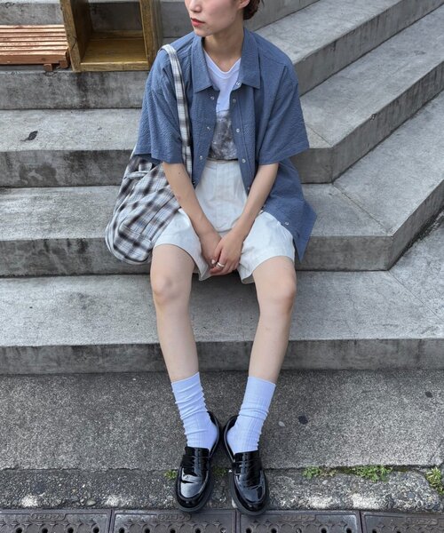 「CIAOPANIC TYPY」 半袖シャツ LARGE チャコールグレー レディース_画像4