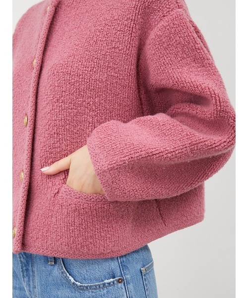 「Mila Owen」 ノーカラージャケット 1 ピンク レディース_画像7