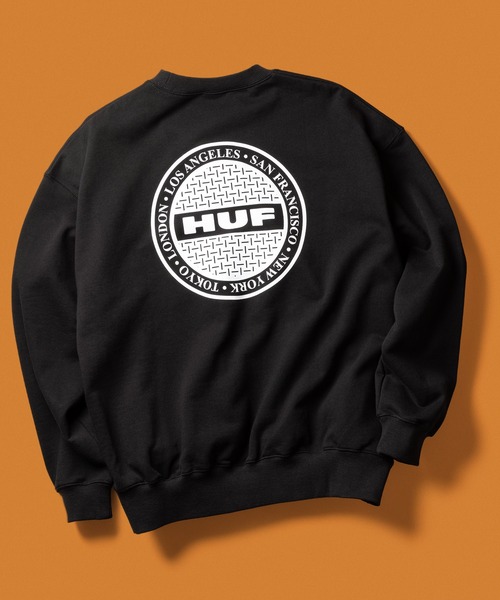 HUF（ハフ） トレーナー スウェット MANHOLE CREWNECK メンズ