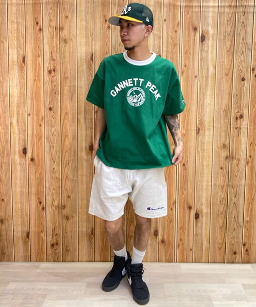 「Champion」 半袖Tシャツ M イエロー メンズ_画像2