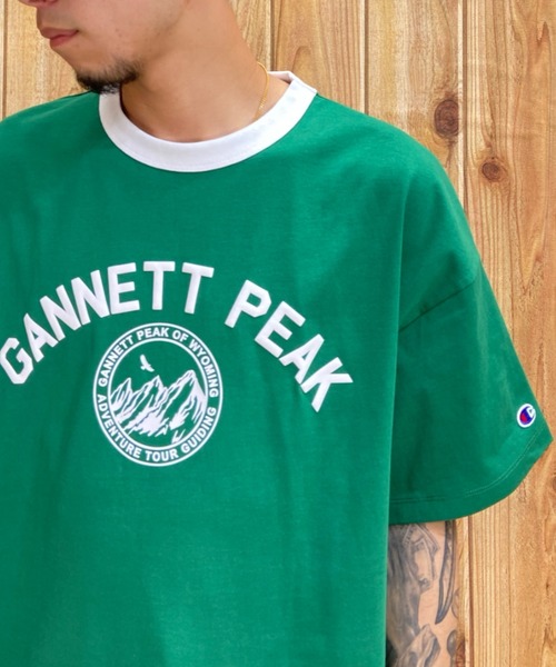 「Champion」 半袖Tシャツ M イエロー メンズ_画像5