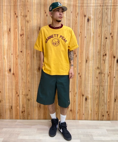 「Champion」 半袖Tシャツ M イエロー メンズ_画像9