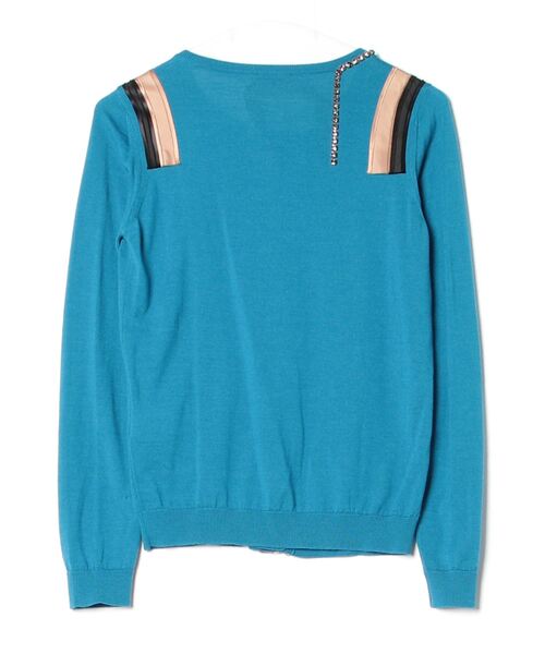 「N21 numero ventuno」 ビジューニットカーディガン - ブルー レディース_画像2