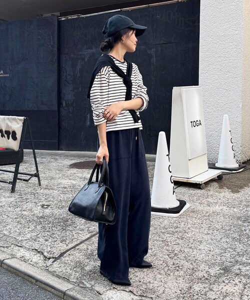 「fredy emue」 イージーパンツ 38 カーキ レディース_画像3