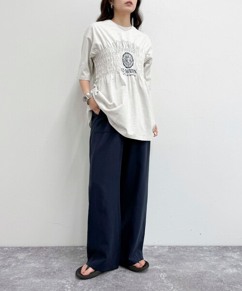 「fredy emue」 イージーパンツ 38 カーキ レディース_画像5