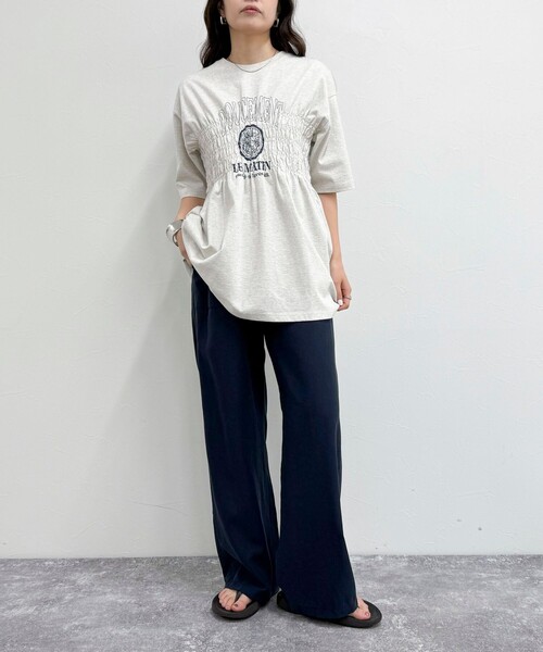 「fredy emue」 イージーパンツ 38 カーキ レディース_画像6