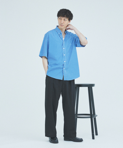 「JOURNAL STANDARD」 半袖シャツ SMALL ライトブルー メンズの画像