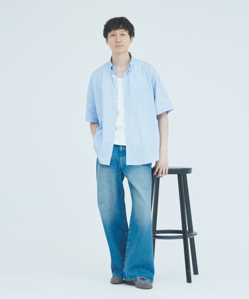 「JOURNAL STANDARD」 半袖シャツ SMALL ライトブルー メンズの画像