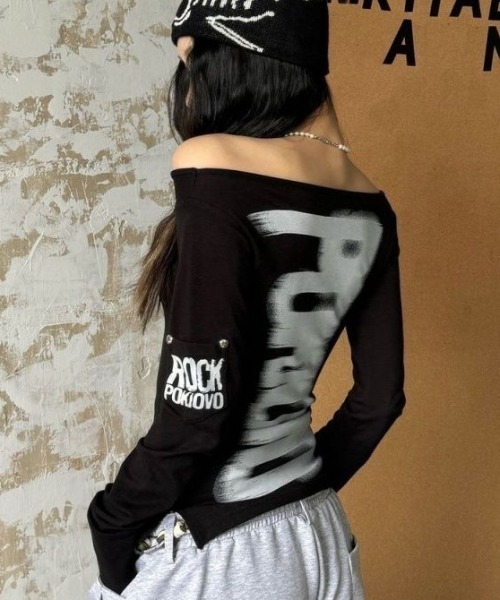 DIAVEL tシャツ 2wayオフショルロングスリーブトップス/ブラッシュ DIAVEL tシャツ 2wayオフショルロングスリーブトップス/ブラッシュ