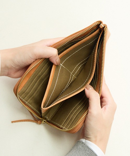 財布 レディース L字 スリム 薄マチ レザー 本革 : ZOZOTOWN Yahoo!店