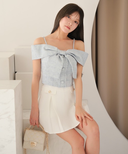 「LIPSERVICE」 ミニスカート M ベージュ レディース_画像9