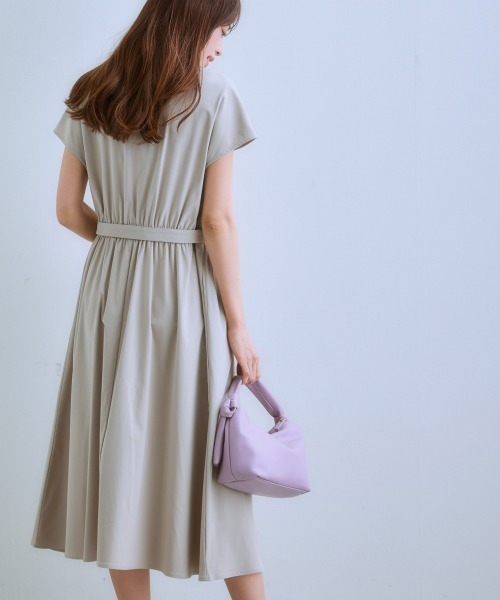 「7days Life Styling」 半袖ワンピース L ベージュ レディース_画像8