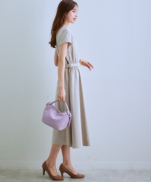 「7days Life Styling」 半袖ワンピース L ベージュ レディース_画像9