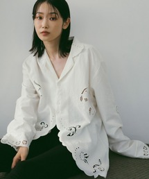 anuke（アンヌーク） ブラウス シャツ Cutwork Opencollar Shirts