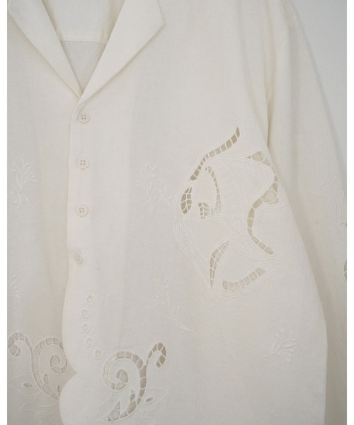 anuke（アンヌーク） ブラウス シャツ Cutwork Opencollar Shirts