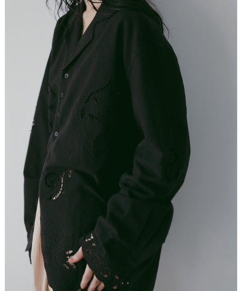 ブラウス シャツ Cutwork Opencollar Shirts レディースの画像