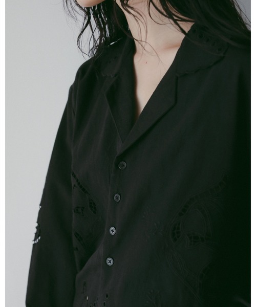 ブラウス シャツ Cutwork Opencollar Shirts レディースの画像