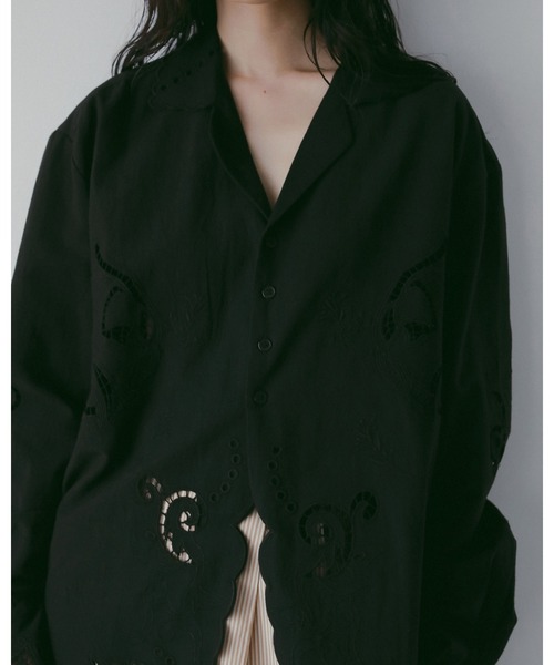 anuke（アンヌーク） ブラウス シャツ Cutwork Opencollar Shirts