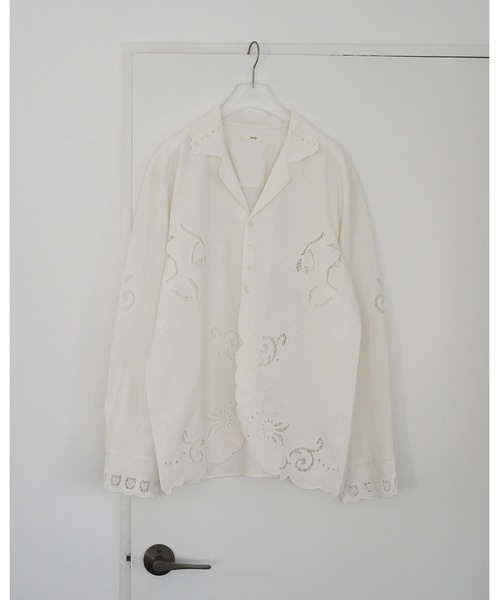 anuke（アンヌーク） ブラウス シャツ Cutwork Opencollar Shirts