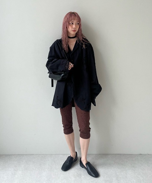 anuke（アンヌーク） ブラウス シャツ Cutwork Opencollar Shirts