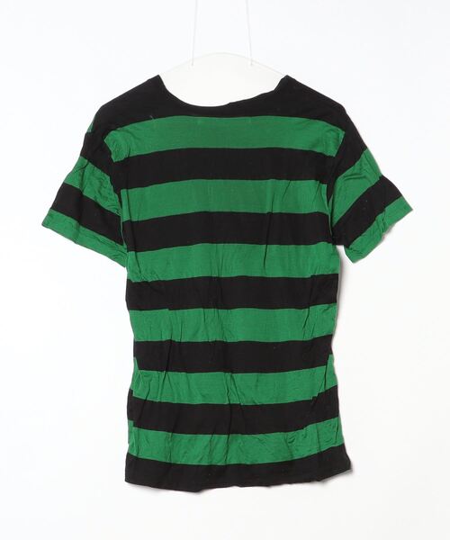 「JOHN LAWRENCE SULLIVAN」 ボーダー柄半袖Tシャツ - グリーン レディース_画像2