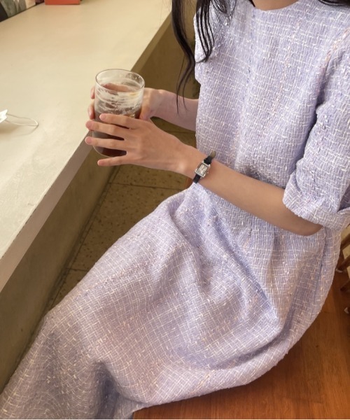 「FREE STYLISTS」 「LIMI」半袖ワンピース FREE ラベンダー レディース_画像5
