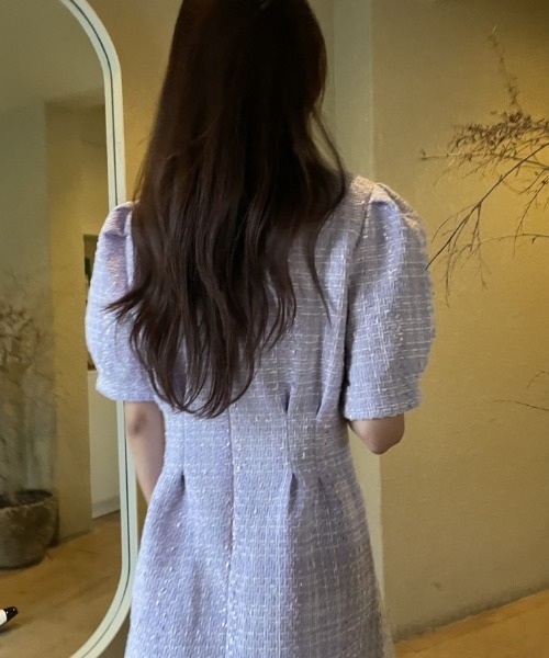 「FREE STYLISTS」 「LIMI」半袖ワンピース FREE ラベンダー レディース_画像6