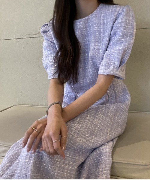 「FREE STYLISTS」 「LIMI」半袖ワンピース FREE ラベンダー レディース_画像9