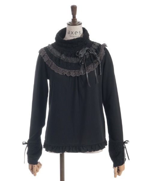 axes femme(アクシーズ ファム) tシャツ ヨークレース×リボン axes femme(アクシーズ ファム) tシャツ ヨークレース×リボン