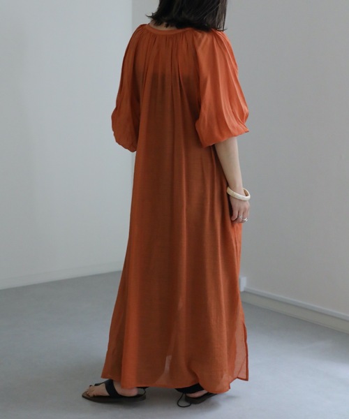 「ap retro」 半袖ワンピース FREE グリーン系その他 レディース_画像4