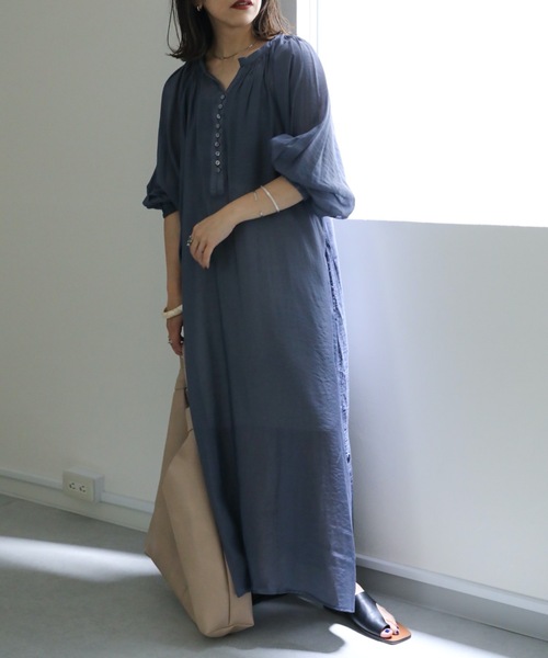 「ap retro」 半袖ワンピース FREE グリーン系その他 レディース_画像6