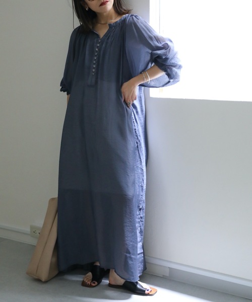 「ap retro」 半袖ワンピース FREE グリーン系その他 レディース_画像8