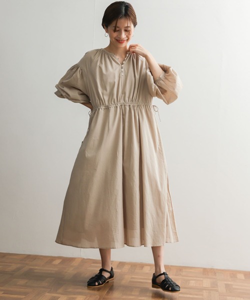 「URBAN RESEARCH DOORS」 長袖ワンピース MEDIUM チャコールグレー レディース_画像2