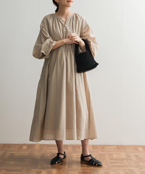 「URBAN RESEARCH DOORS」 長袖ワンピース MEDIUM チャコールグレー レディース_画像7