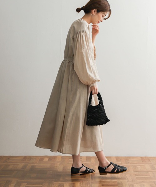 「URBAN RESEARCH DOORS」 長袖ワンピース MEDIUM チャコールグレー レディース_画像8