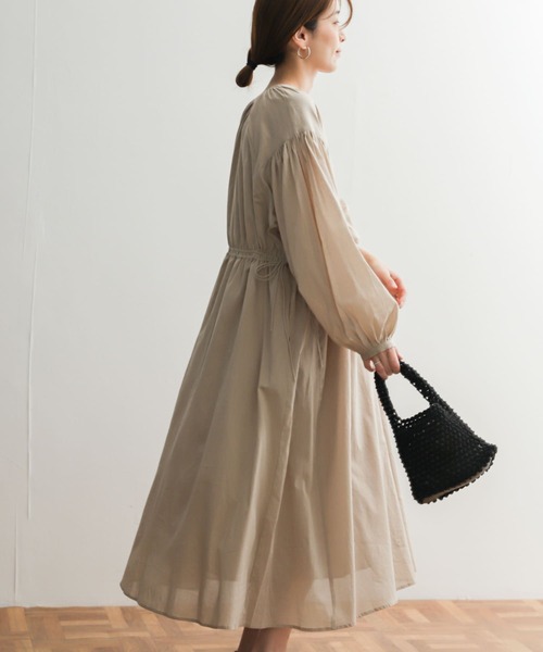 「URBAN RESEARCH DOORS」 長袖ワンピース MEDIUM チャコールグレー レディース_画像9