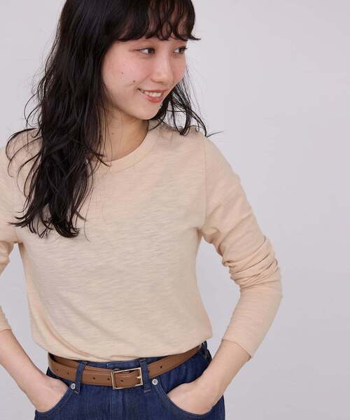 SLOBE IENA（スローブイエナ） tシャツ シアー天竺クルーネックロンTEE