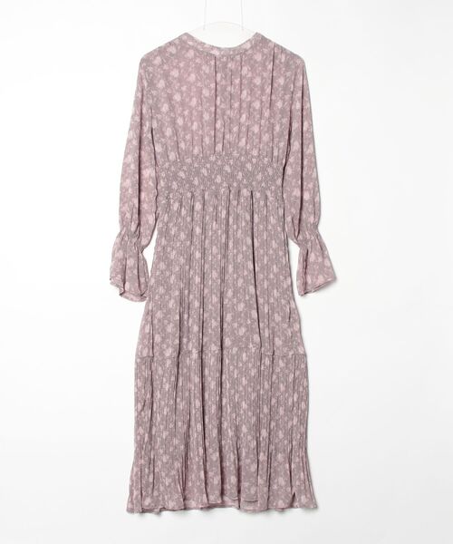 「natural couture」 花柄長袖ワンピース FREE グレー レディース_画像2